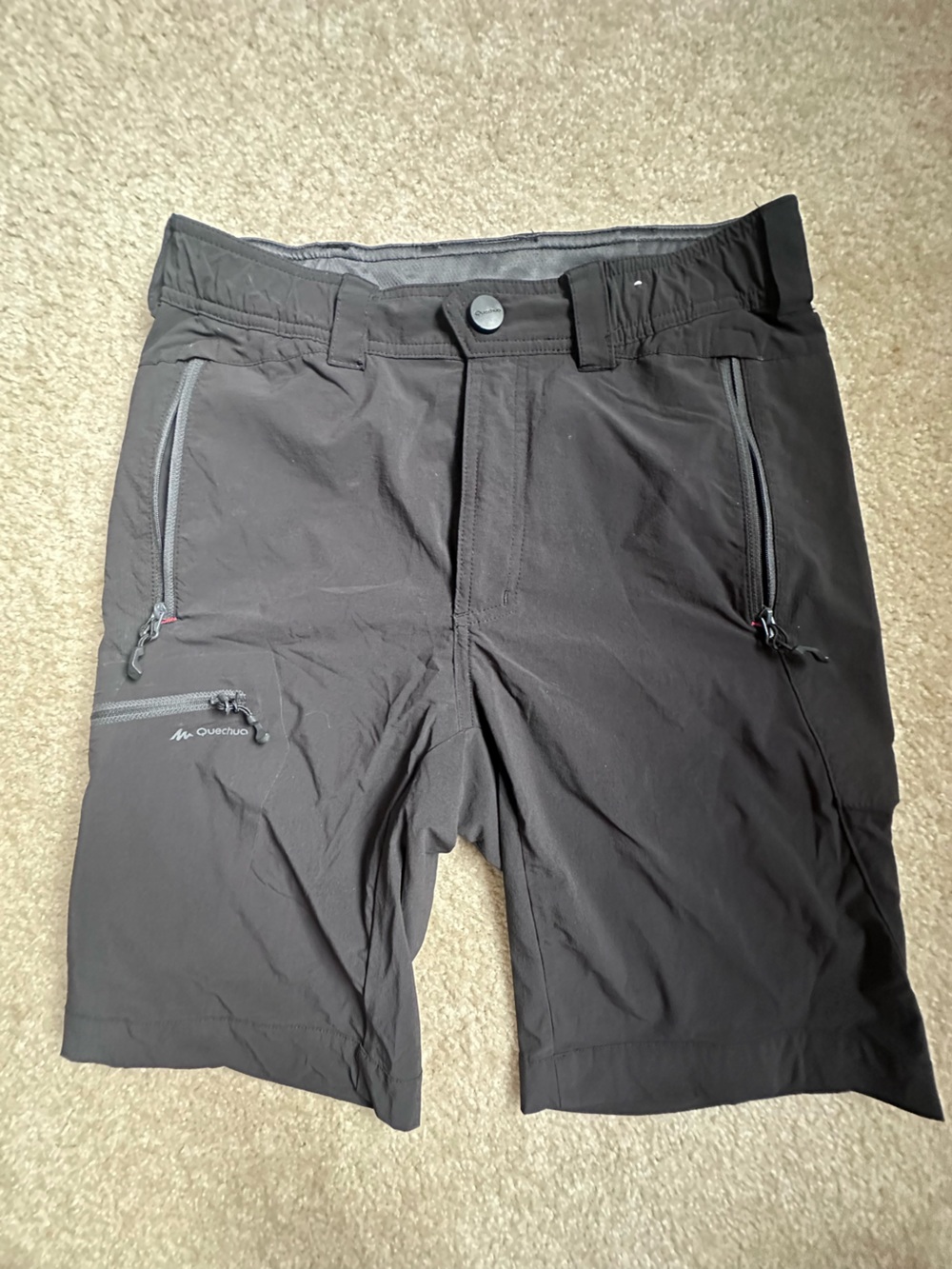Quechua Men's Black Outdoor Hybrid Hiking Shorts